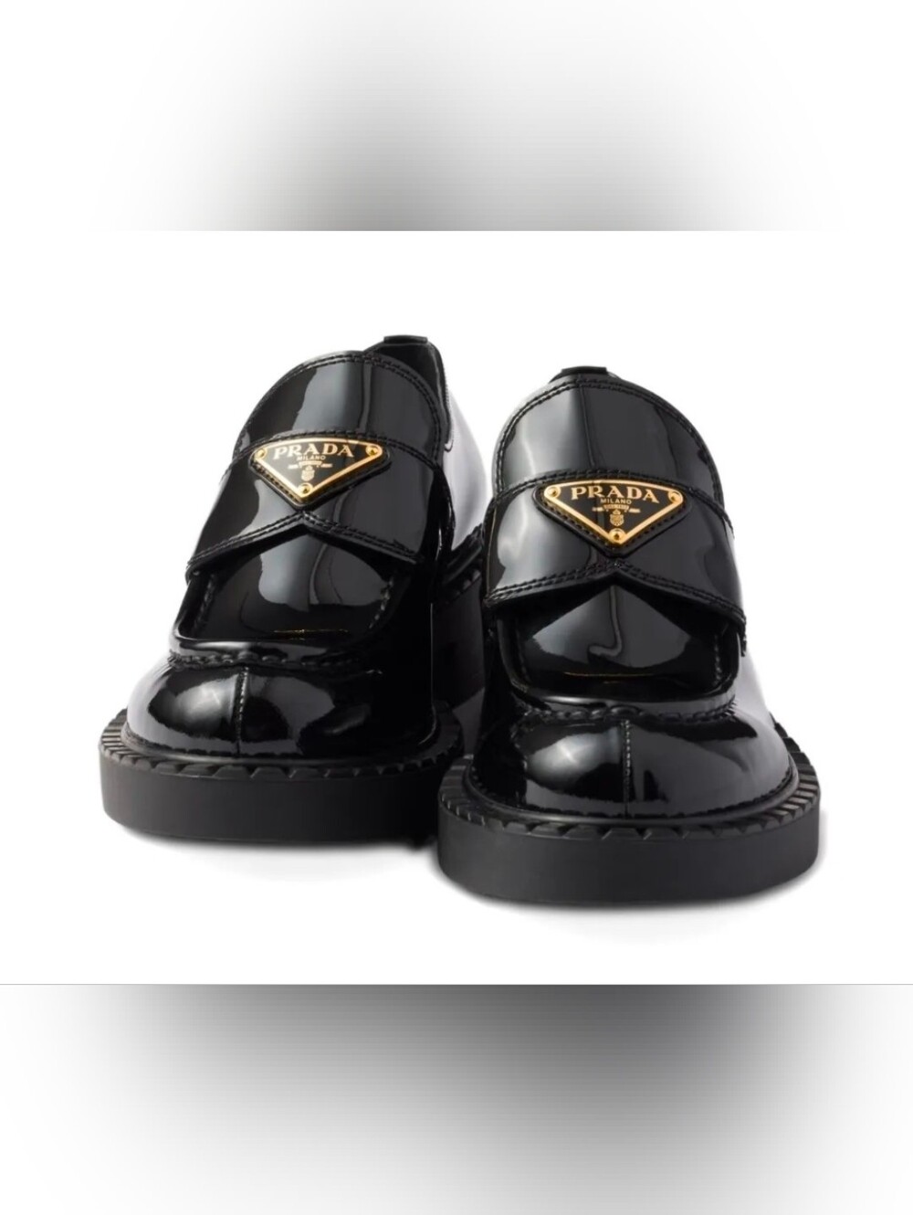 Prada Patent Leather Loafers Mens Sz 37.5